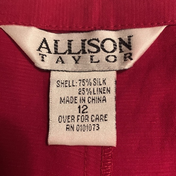 NEW Allison Taylor Y2K Silk and Linen Cropped Pants - Picture 7 of 12
